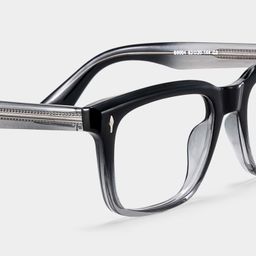 Fletcher Rectangle Black Glasses5