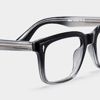 Fletcher Rectangle Black Glasses4