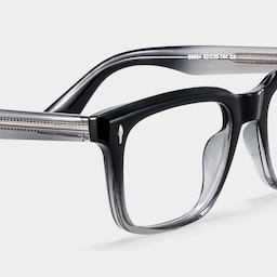 Fletcher Rectangle Black Glasses5