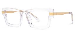 Yahia Rectangle Clear Glasses1