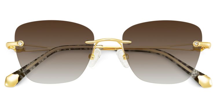 Seth Rectangle Gold Glasses