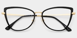Sloane Cat-Eye Black Glasses1
