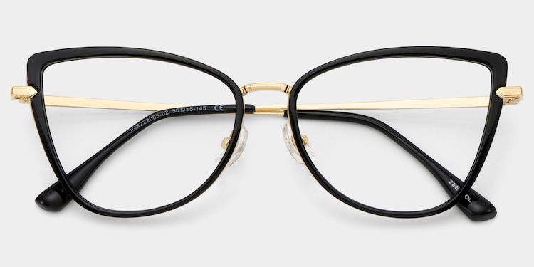 Sloane Cat-Eye Black Glasses