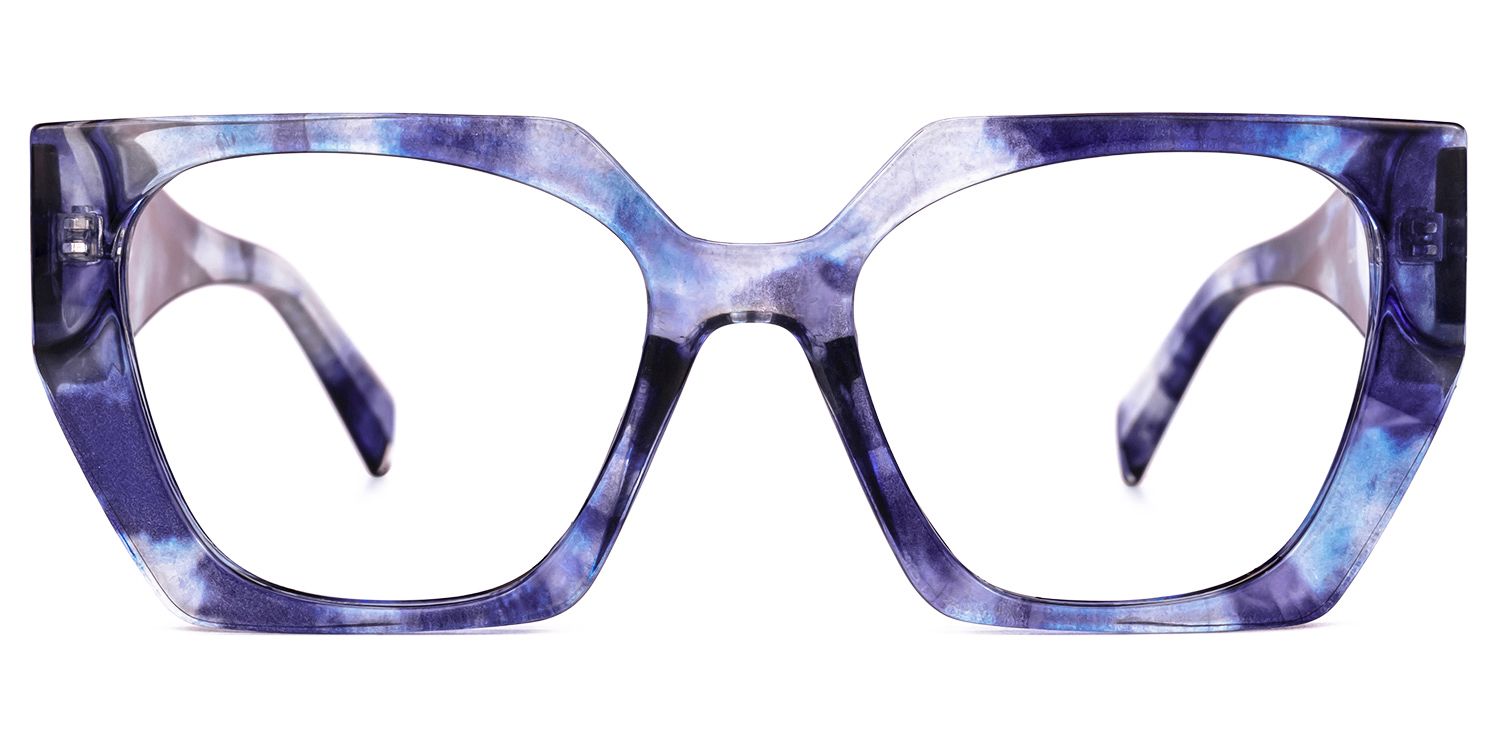 Sileidy Geometric Purple Eyeglasses and Glasses Frames0