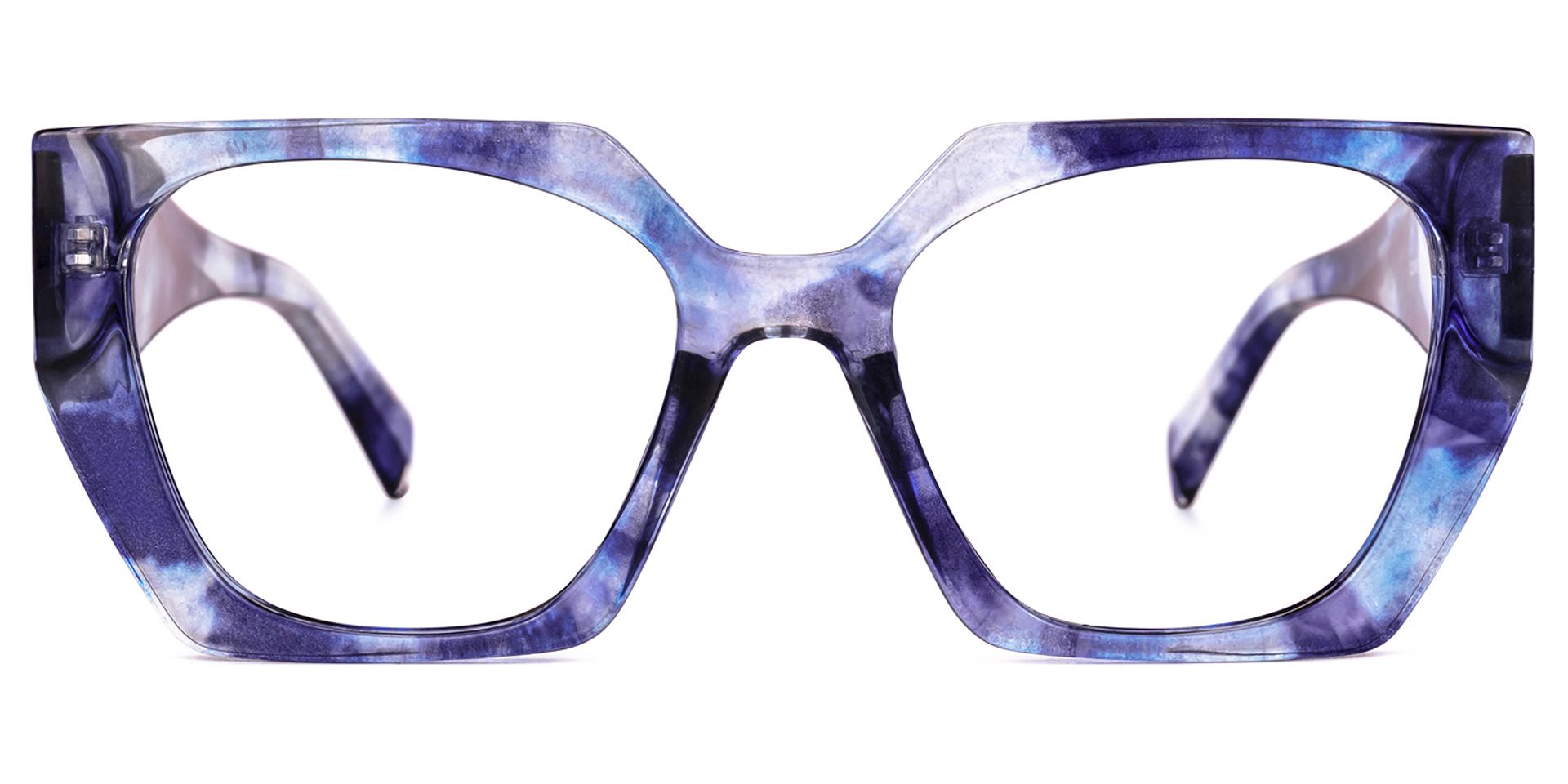 Sileidy Geometric Purple Eyeglasses and Glasses Frames0