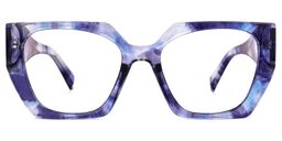 Sileidy Geometric Purple Glasses0