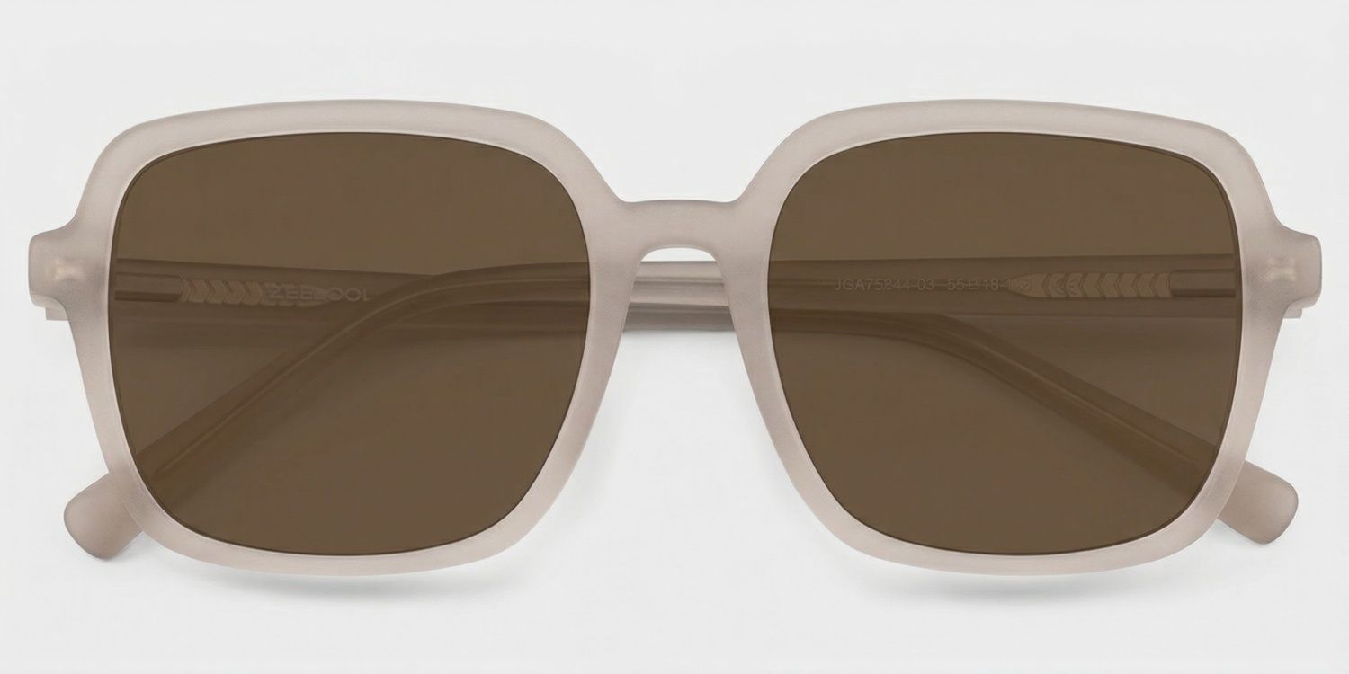 Kenneth Square Khaki Sunglasses for Women & Men | ZEELOOL1