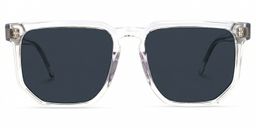 Matherne Clear Square Sunglasses0