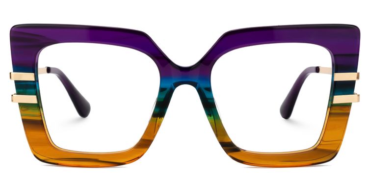 Poutine Multicolor Square Glasses