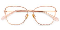 Ronan Rectangle Rose Gold Glasses1