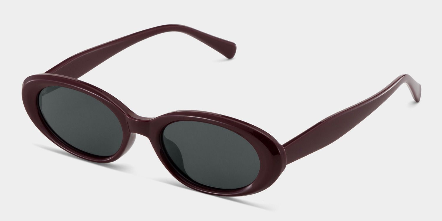 Zion Purple Oval Polarized Sunglasses for Driving | ZEELOOL2