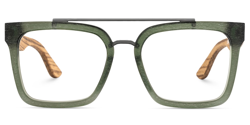 Pascal Aviator Green Glasses