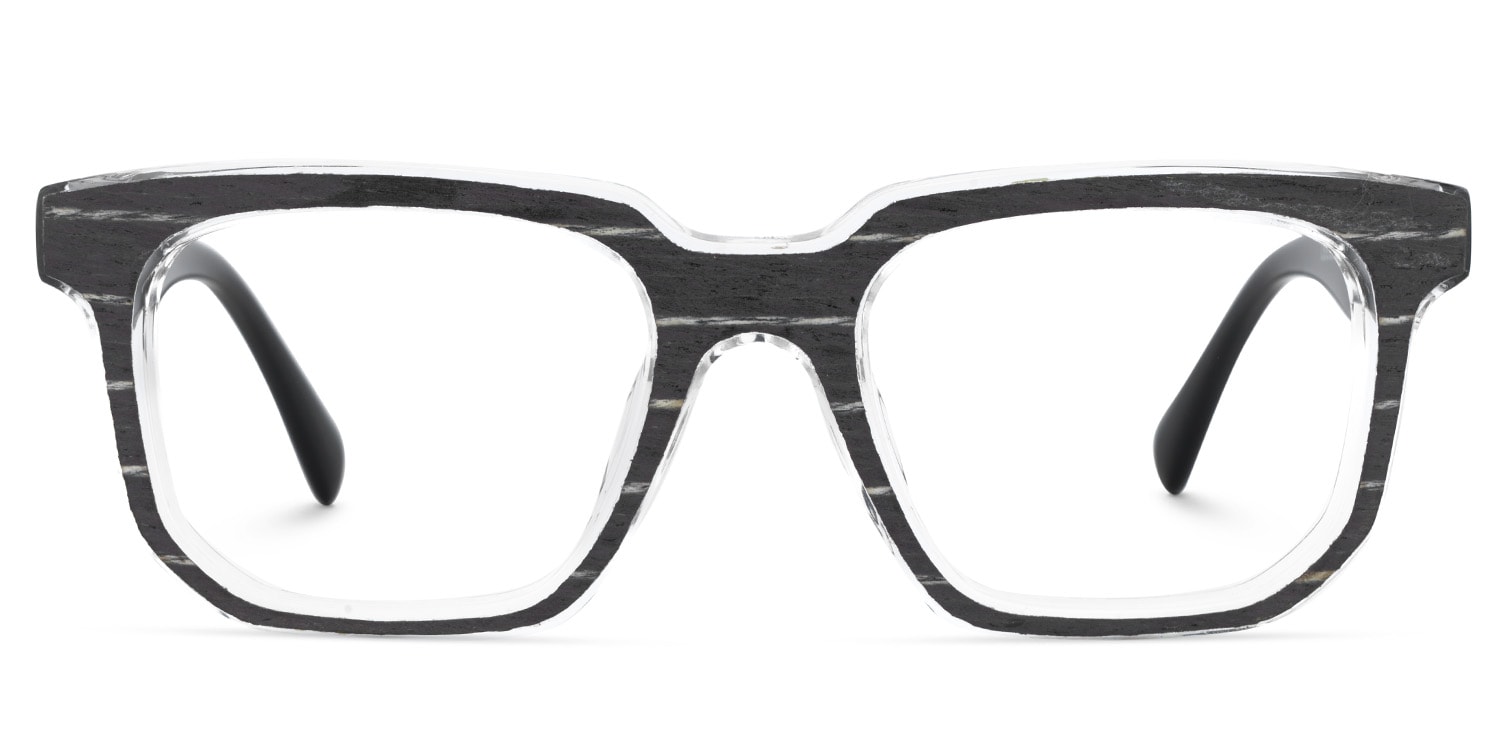 Keylin Rectangle Black Glasses1