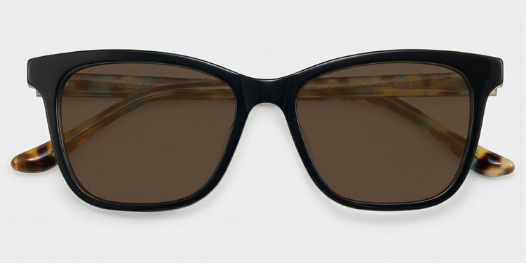 Faith Black Rectangle Glasses