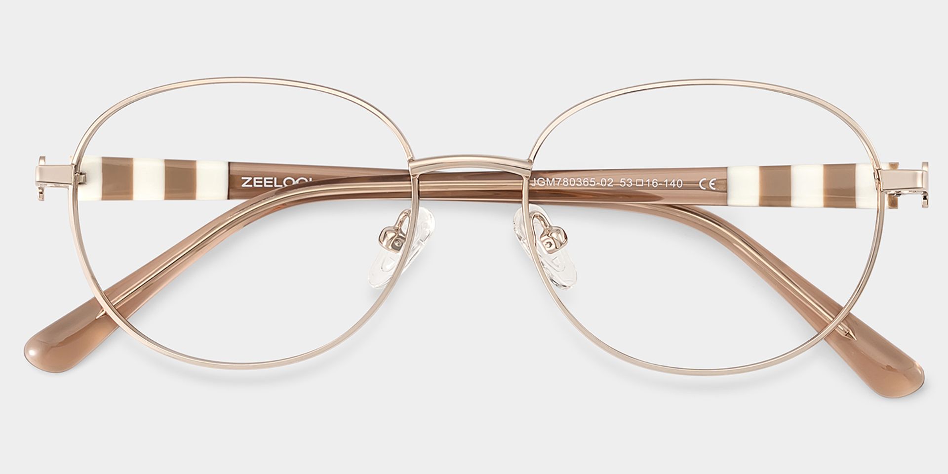Willa Oval Light gold Frame Eyeglasses for Woman| ZEELOOL2