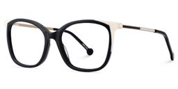 Nico Square Black White Glasses3