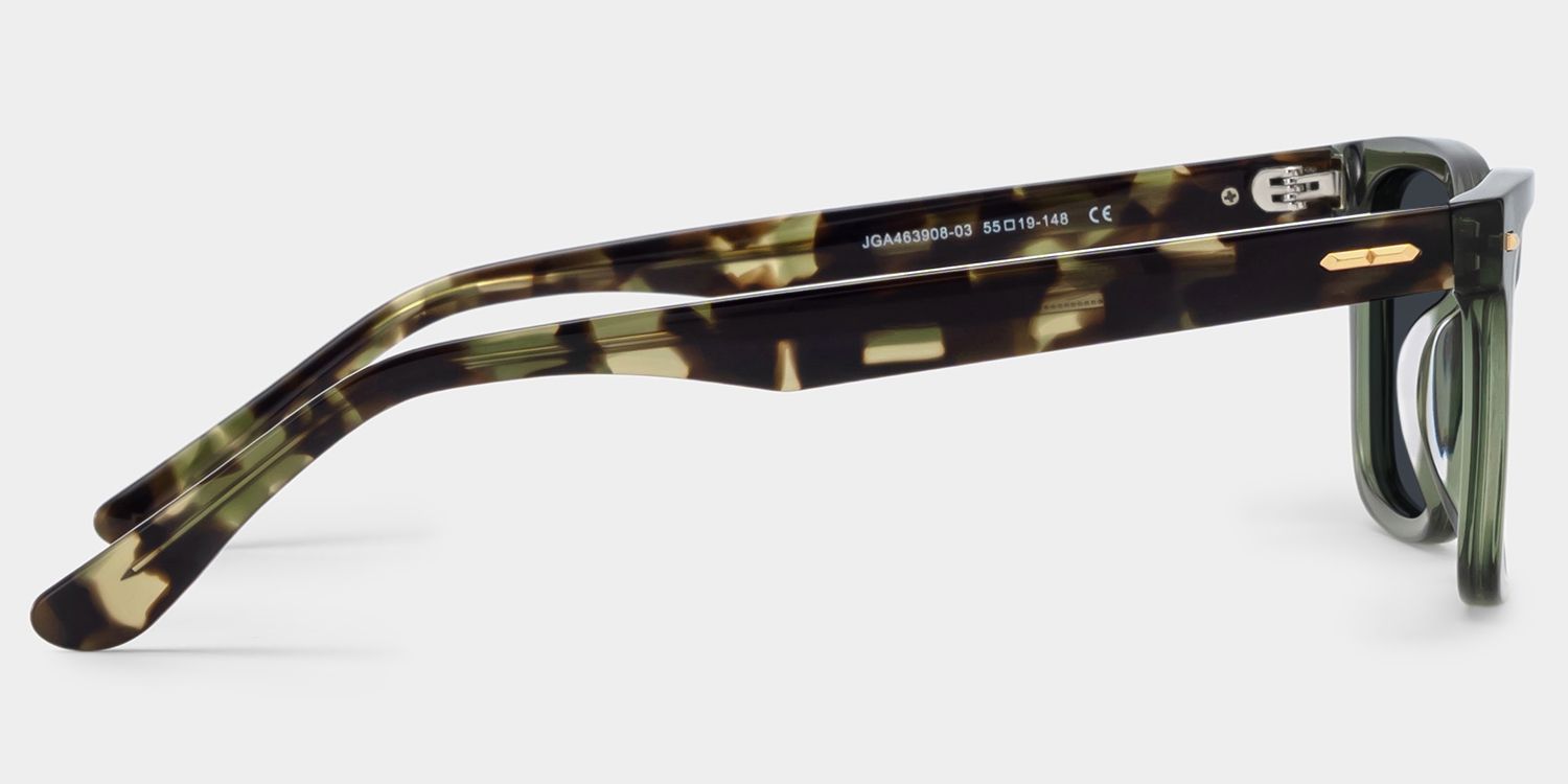 Patrick Acetate Green Rectangle Frame Sunglasses | ZEELOOL3