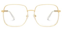 Perfecta Square Gold Crystal Glasses0