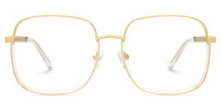 Perfecta Square Gold Crystal Glasses0