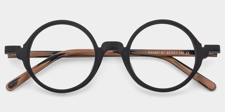 Otto Round Black Glasses