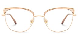 Beau Cat eye Champagne Gold Glasses1