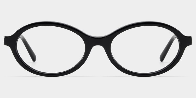 Everly Oval Black Glasses