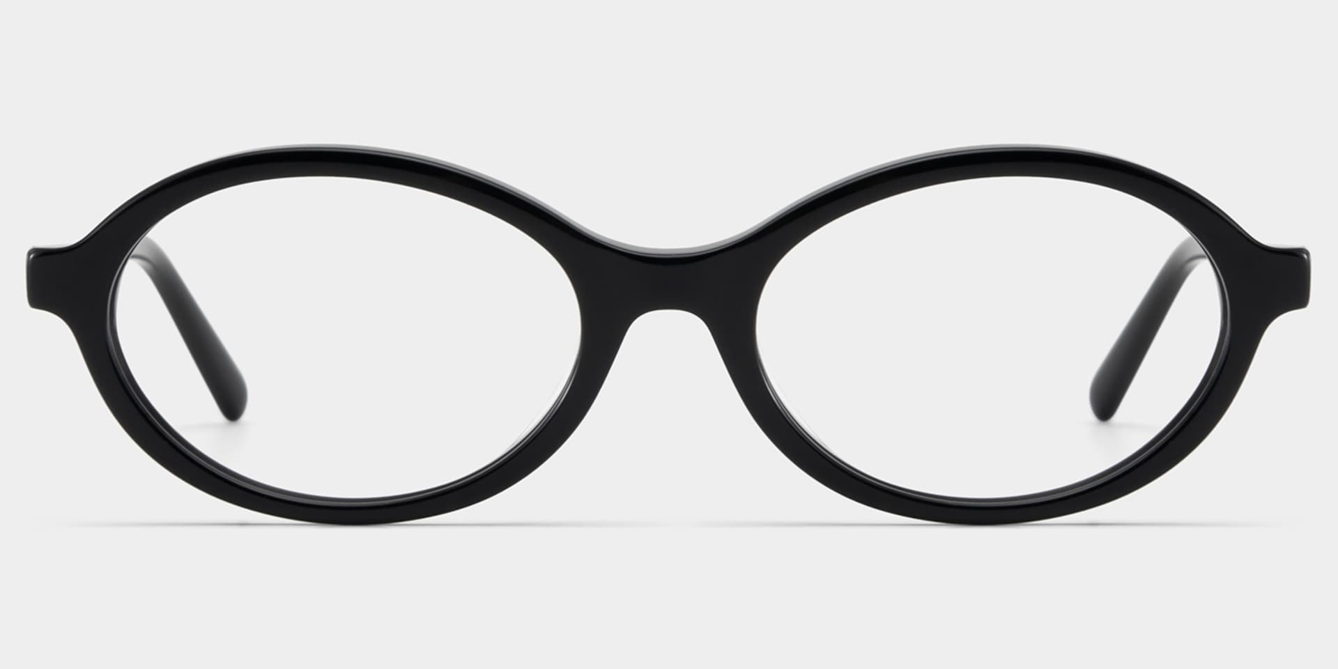 Oval Black Eyeglasses- Everly Acetate Frame Glasses3