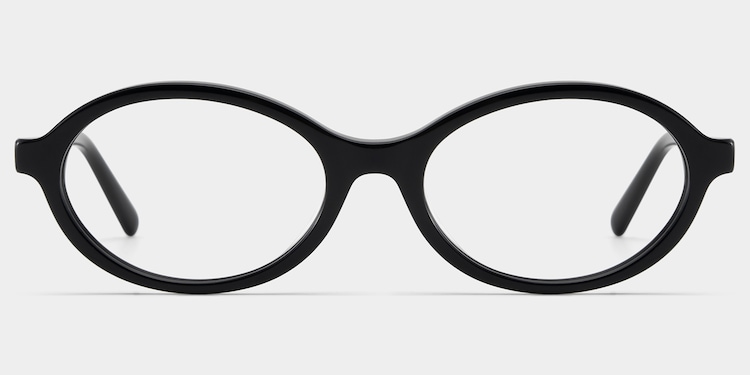 Everly Oval Black Glasses