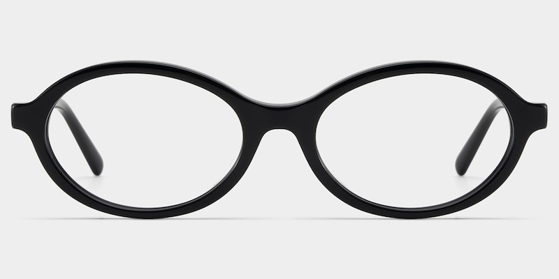 Everly Oval Black Glasses good-img