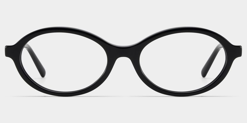 Everly Oval Black Glasses
