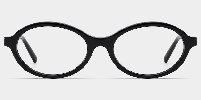 Everly Oval Black Glasses