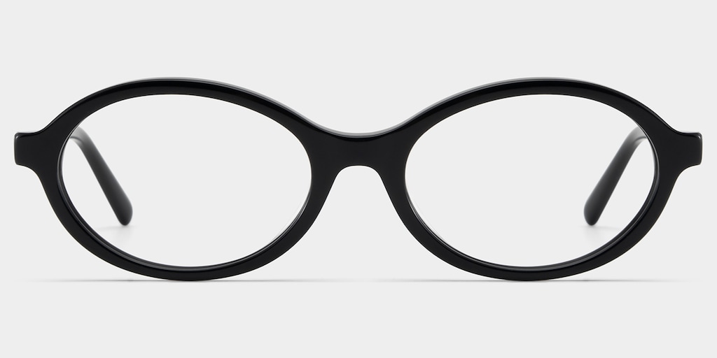 Everly Oval Black Glasses