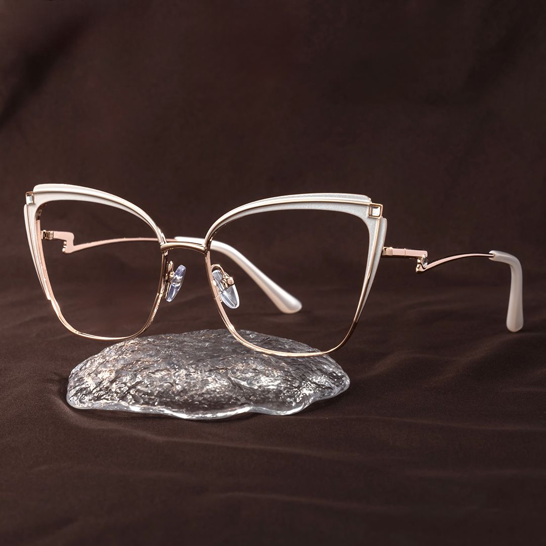 Mariely Cat Eye White Glasses | Zeelool0