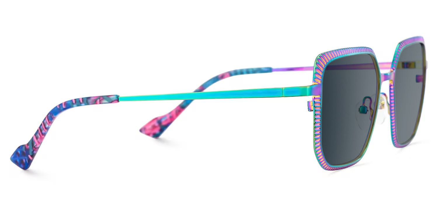 Vintage Metal Frame Glasses in Iridescent Color3