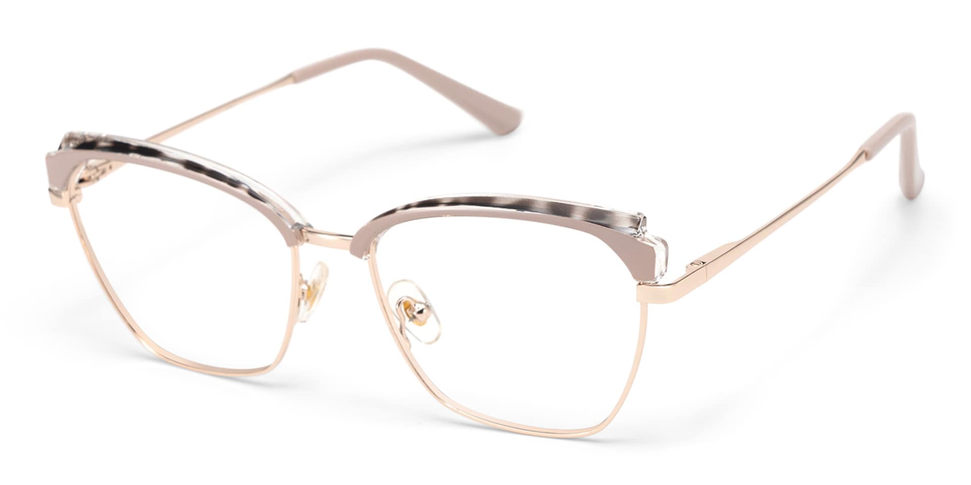 Phoebe Browline Khaki Frame Eyeglasses for Woman| ZEELOOL3