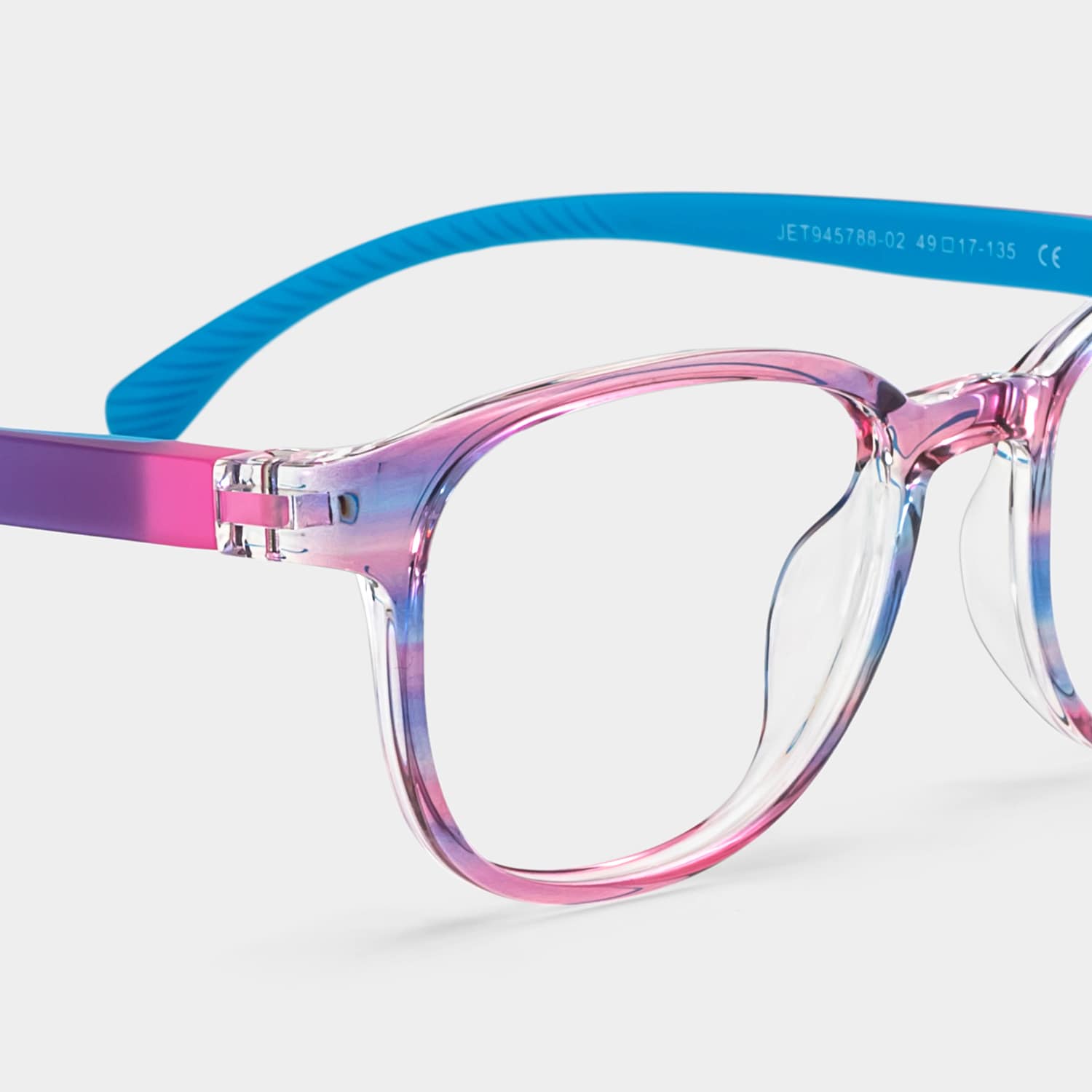 Dale  Round Blue Pink Glasses5