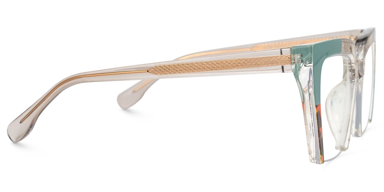 Shaun Cateye Green Glasses3