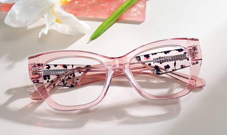 OKI❗️ Skylar Crystal Pink Frame Glasses with Butterfly Frame