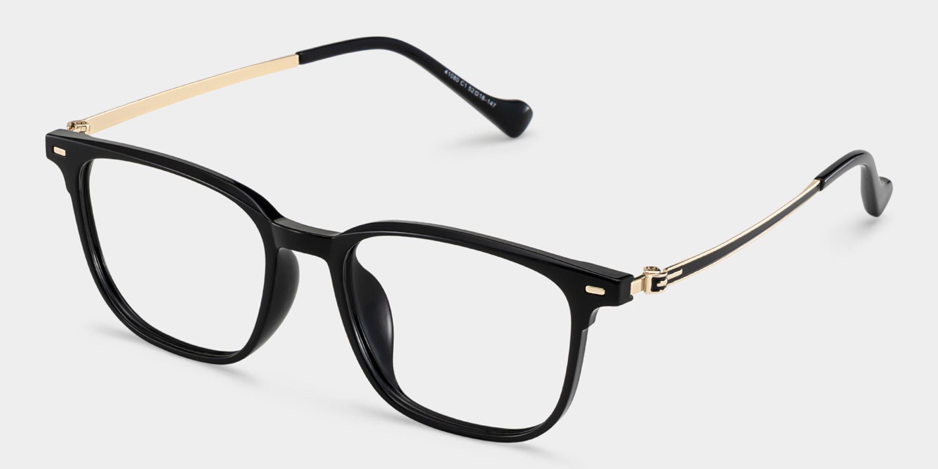 William Men's Black Rectangular Eyeglasses in Mixed Frames | ZEELOOL2