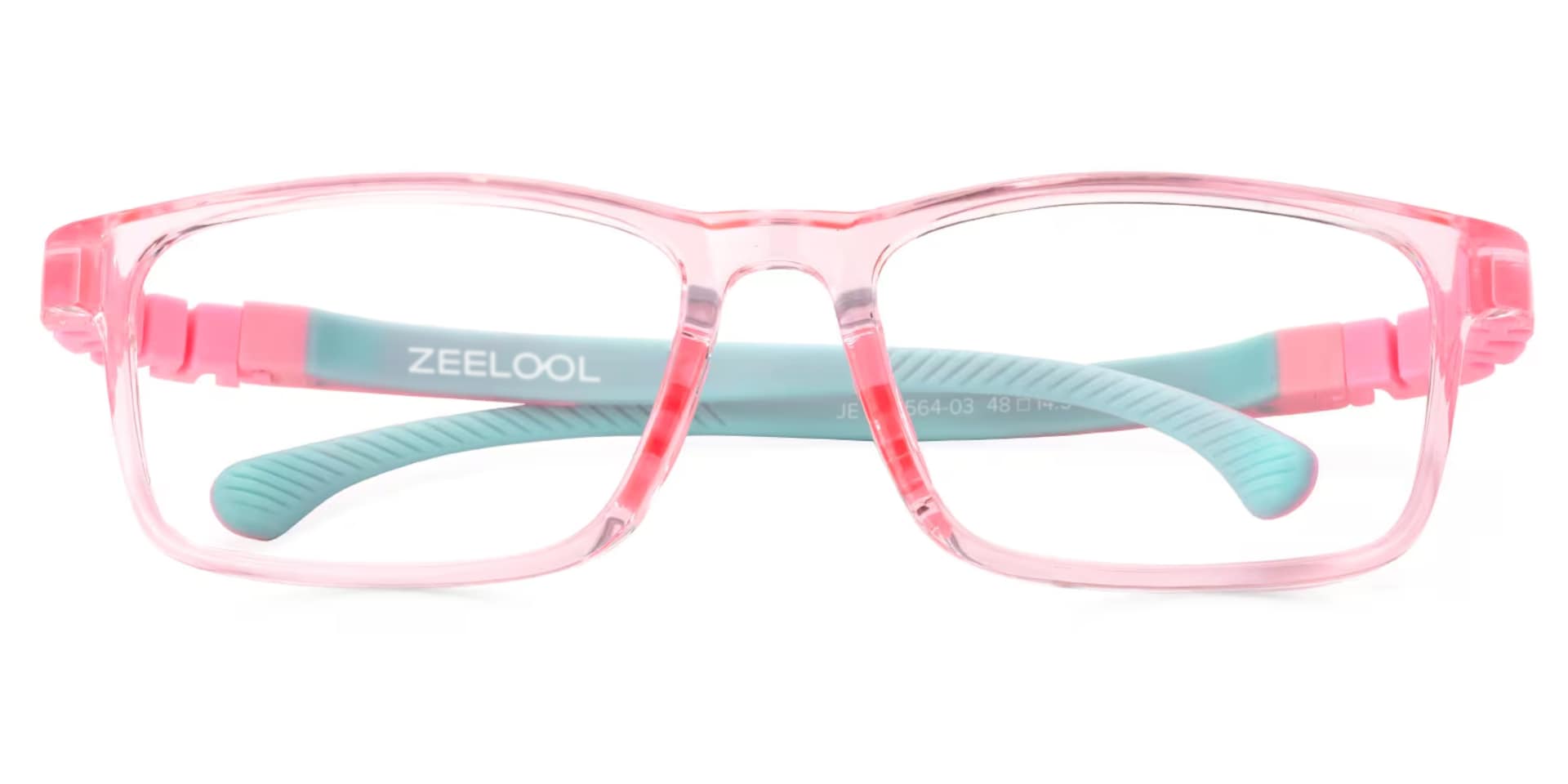 Arddin Rectangle Pink Frame Eyeglasses for Tweens1