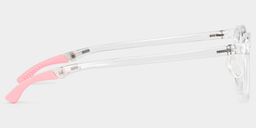 Gray Rectangle Clear Pink Glasses3