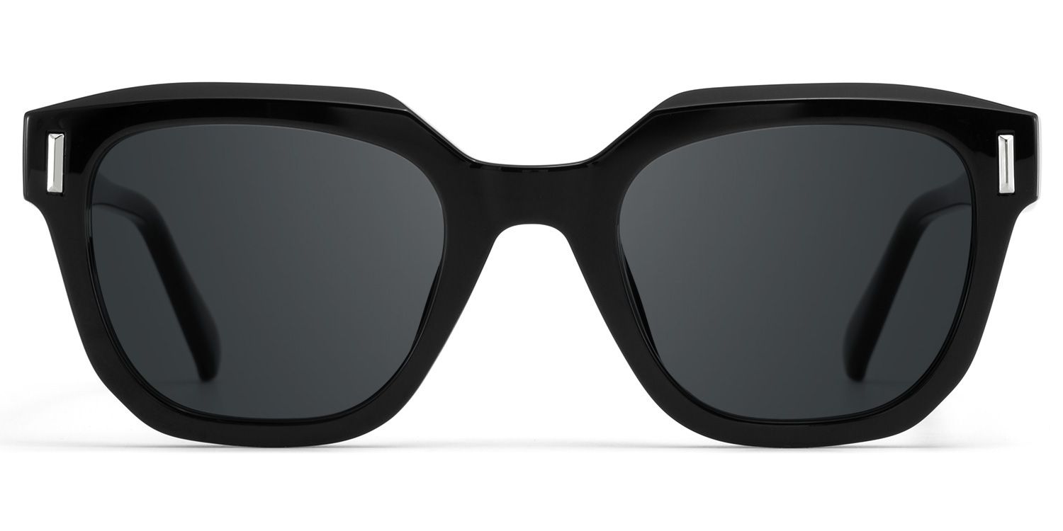 Nia Square Black Prescription Sunglasses | ZEELOOL1