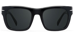 Renzo Rectangle Black Frame Polarized Sunglasses0