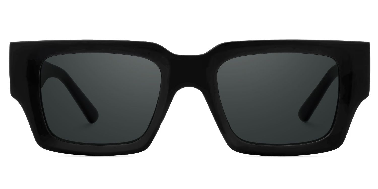 Black TR90 Rectangle Sunglasses- Garza0