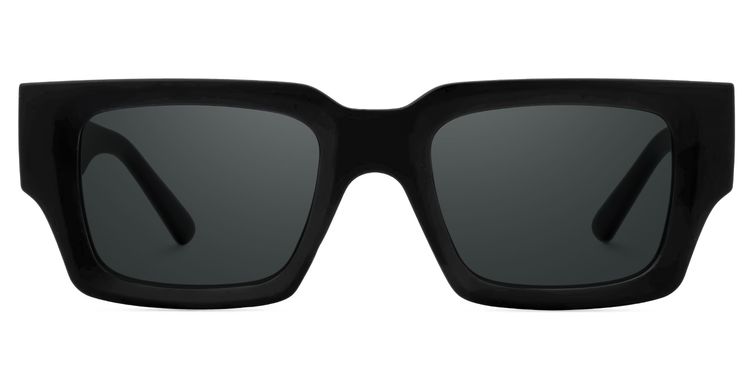 Garza Rectangle Black Glasses
