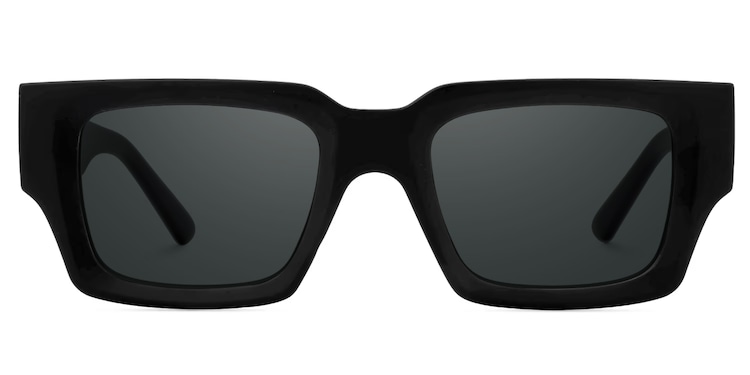 Garza Rectangle Black Glasses