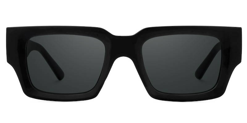Garza Rectangle Black Glasses