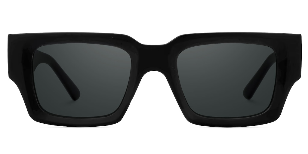 Garza Rectangle Black Glasses