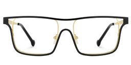 Nova Rectangle Black Glasses0