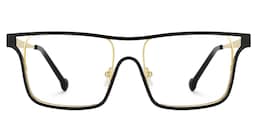 Nova Rectangle Black Glasses0